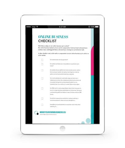 Bedankt voor het aanvragen van de checklist 2 checklist online business